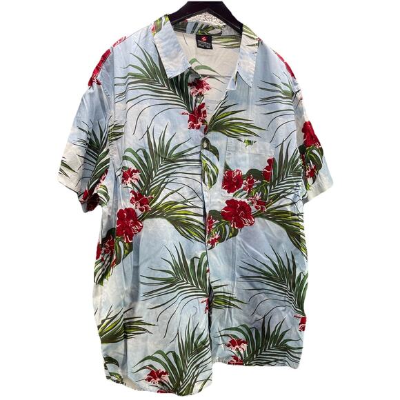 South Pole Shirt Men’s Hawaiian Short Sleeve ButtonUp All over Size 2XL Preowned - Picture 1 of 14